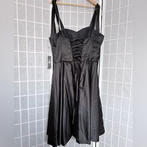 Elegant Black Satin Dress